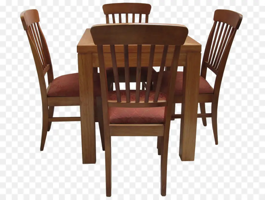 Mesa De Comedor De Madera，Sillas PNG