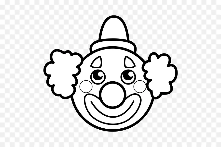 Payaso，Libro Para Colorear PNG