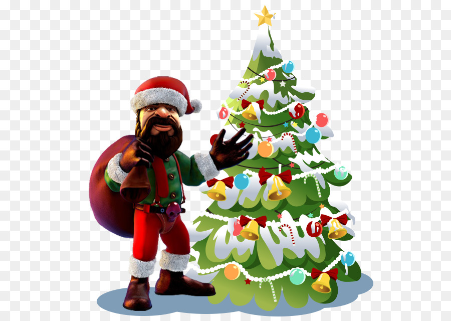 Papá Noel，Árbol De Navidad PNG