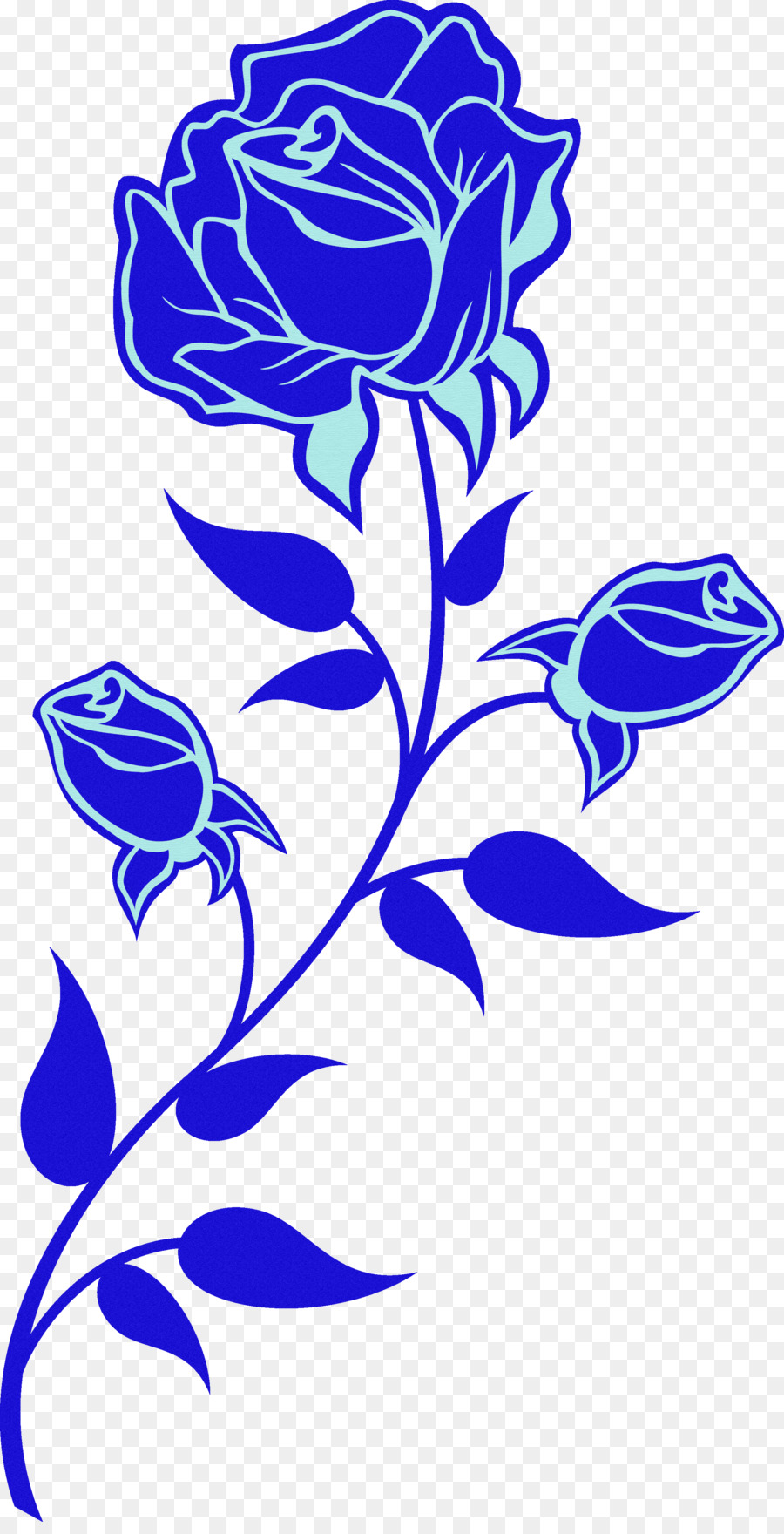 Rosas Azules，Hojas PNG