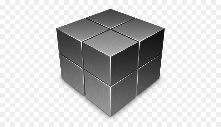 Cubo Metálico，3d PNG