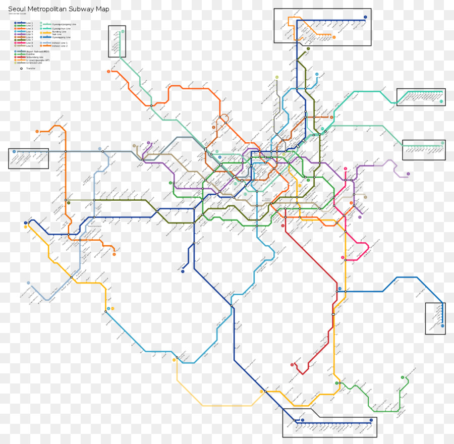 Mapa Del Metro Metropolitano De Seúl，Metro PNG