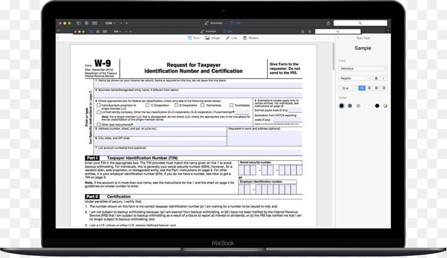 Formulario W9，Formulario PNG