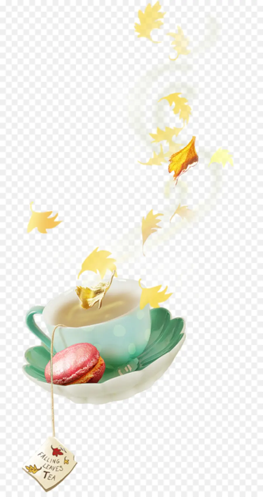 Taza De Te，Macarrón PNG