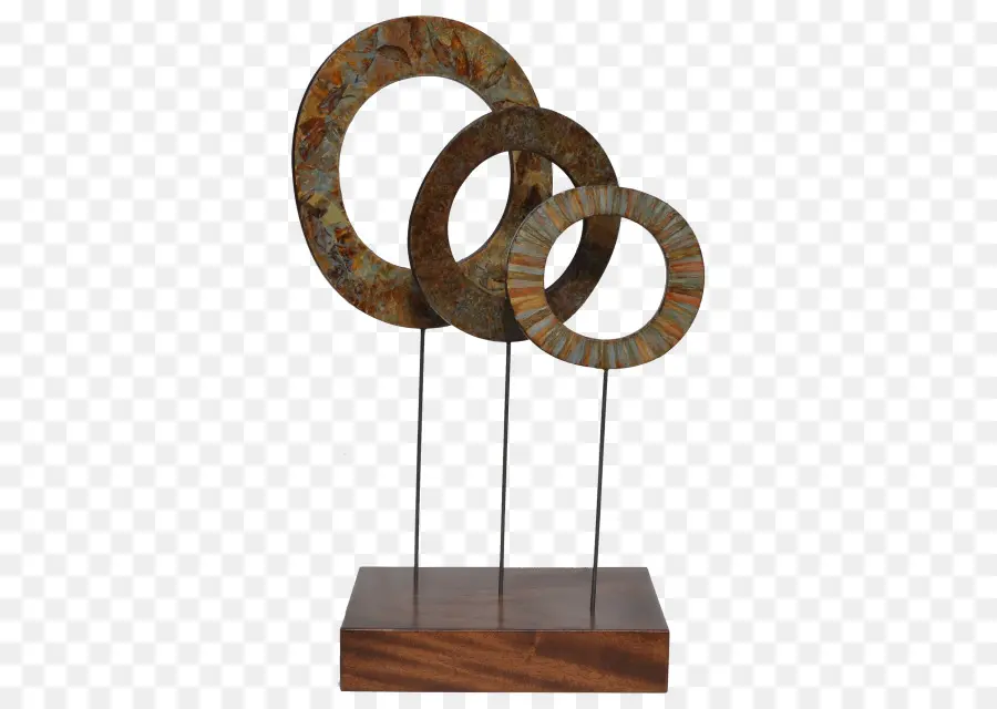 Escultura De Anillos De Metal，Arte PNG