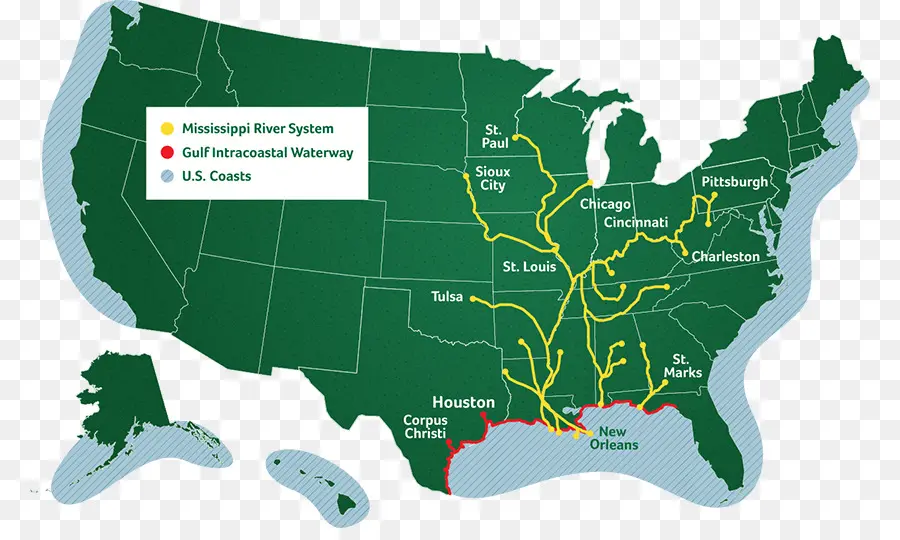 Mapa，Río Misisipi PNG