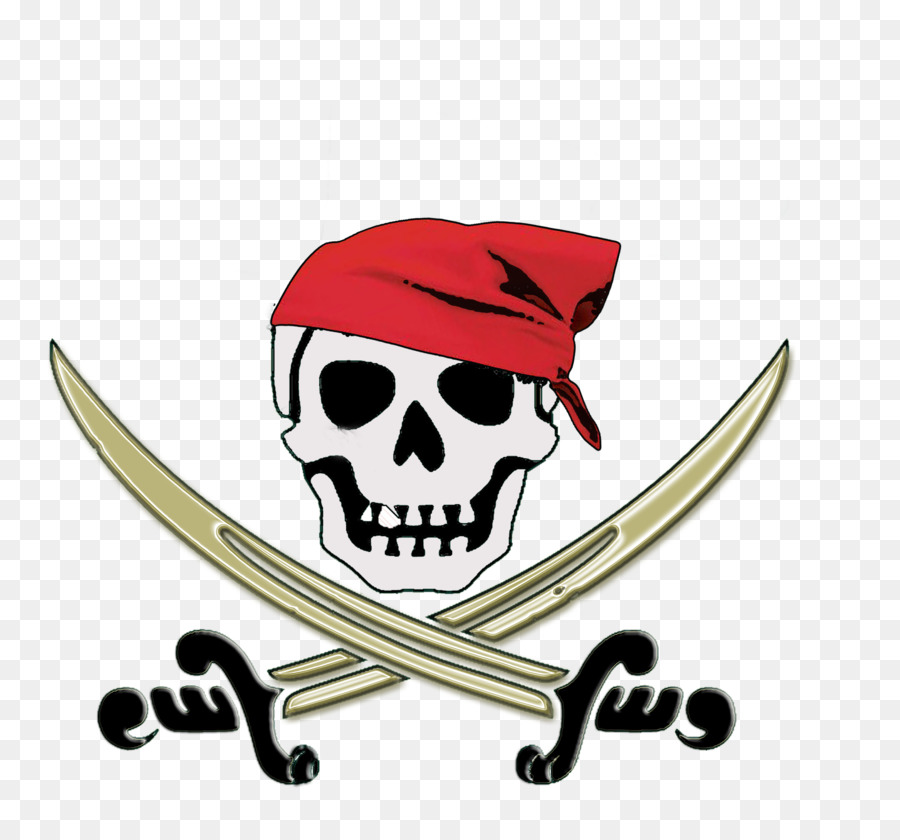 Calavera Pirata，Tibias Cruzadas PNG