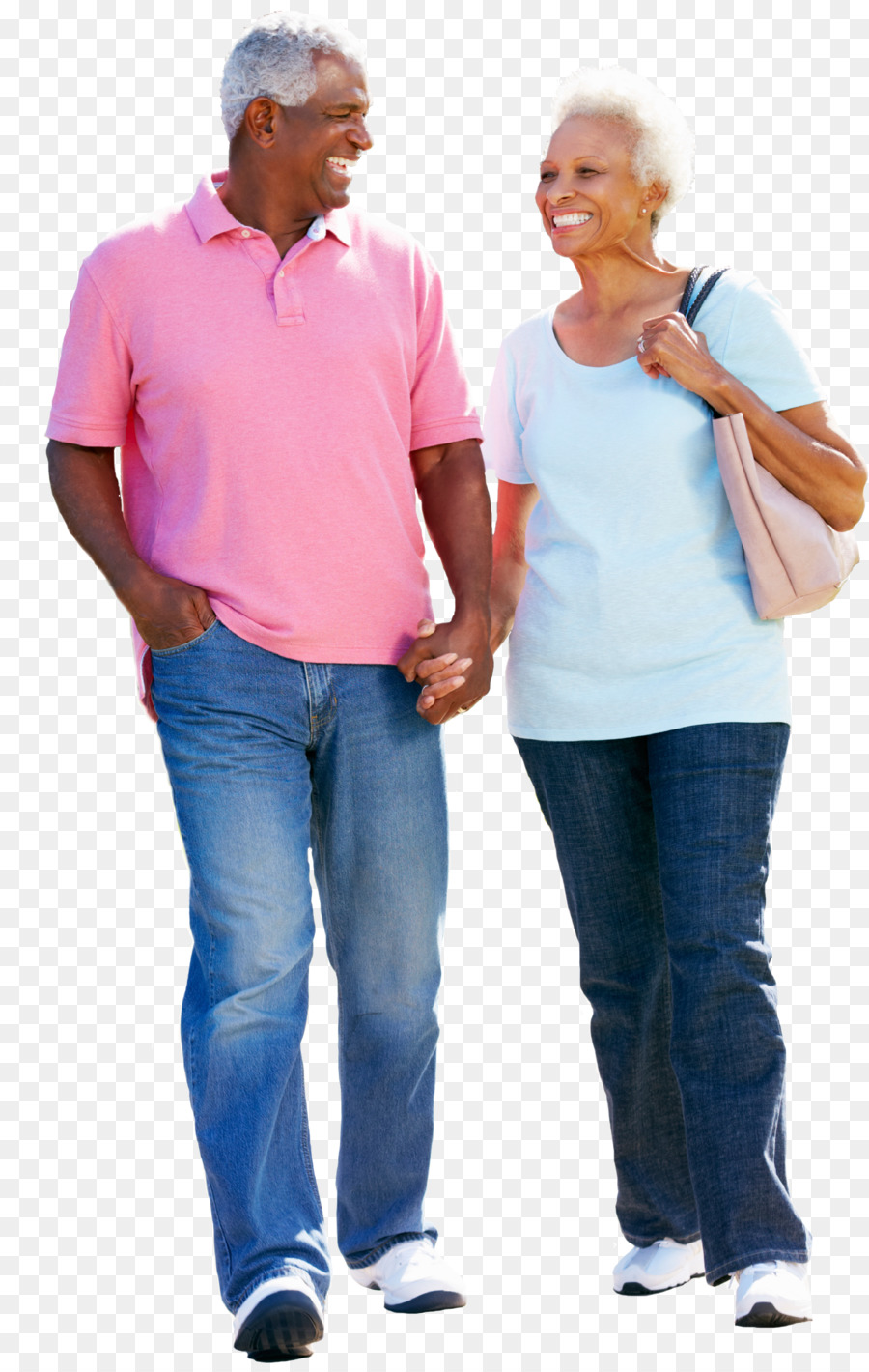 Pareja De Ancianos，Caminando PNG