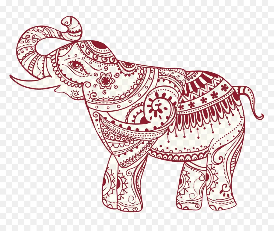 Elefante Decorativo，Patrón PNG