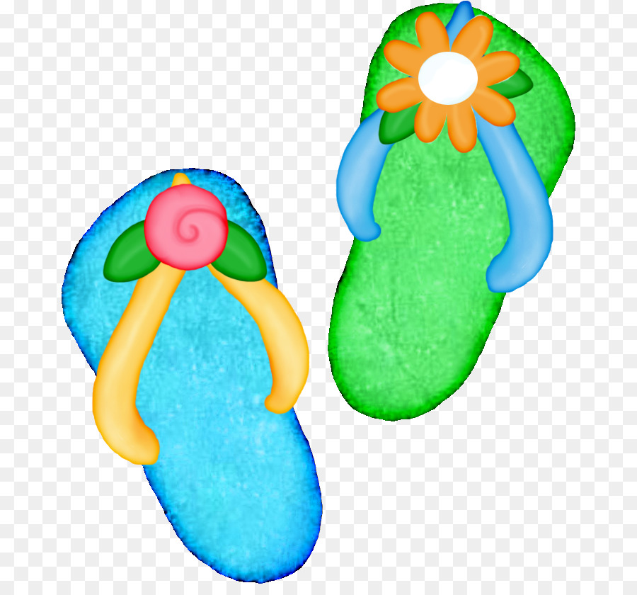 Chanclas Coloridas，Sandalias PNG