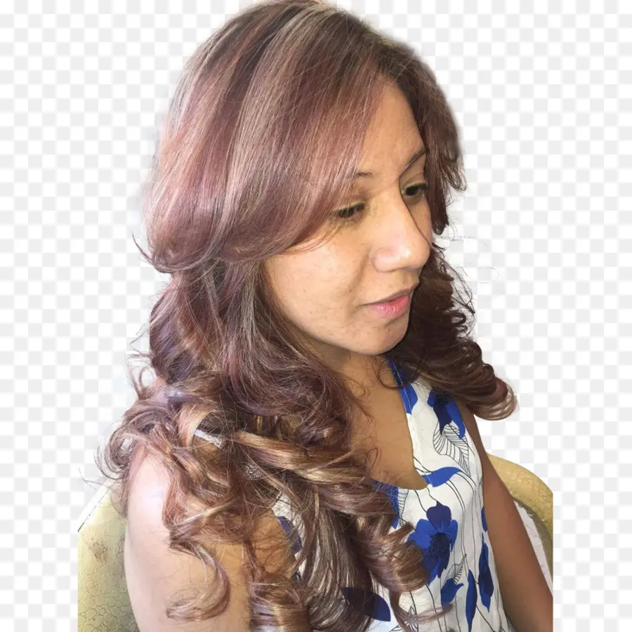 Mujer Con Pelo Rizado，Peinado PNG