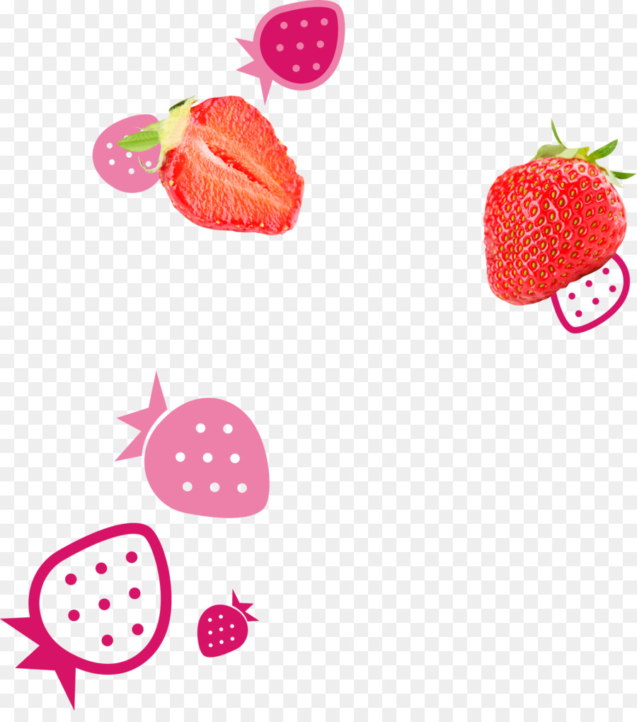 Fresas Rebanadas，Rojo PNG