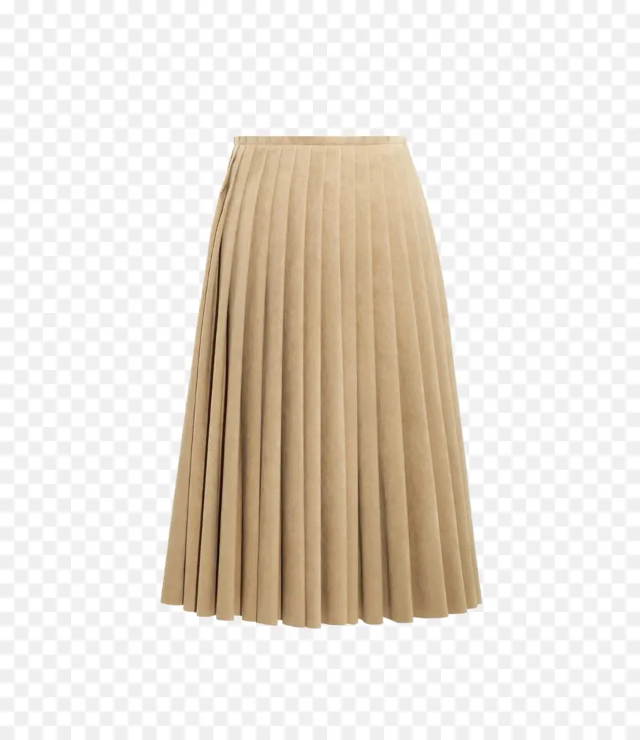 Falda Plisada，Beige PNG