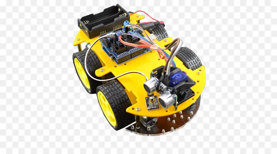 Coche Robot Amarillo，Ruedas PNG