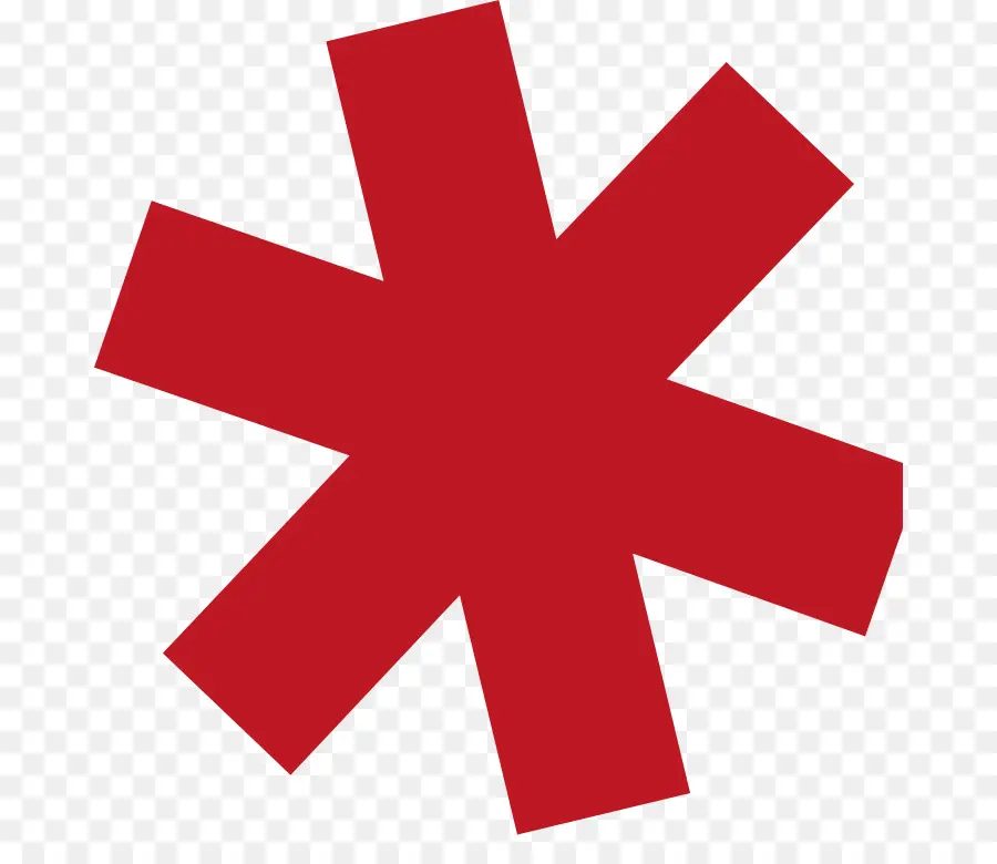 Asterisco Rojo，Rojo PNG