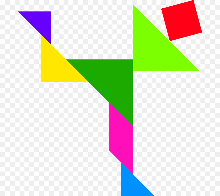 Tangram Colorido，Formas PNG