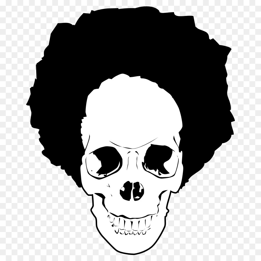 Calavera Con Afro，Cabello PNG