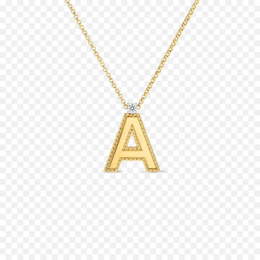 Collar Letra A，Oro PNG