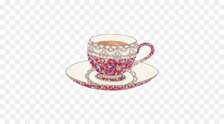 Taza Decorativa，Platillo PNG