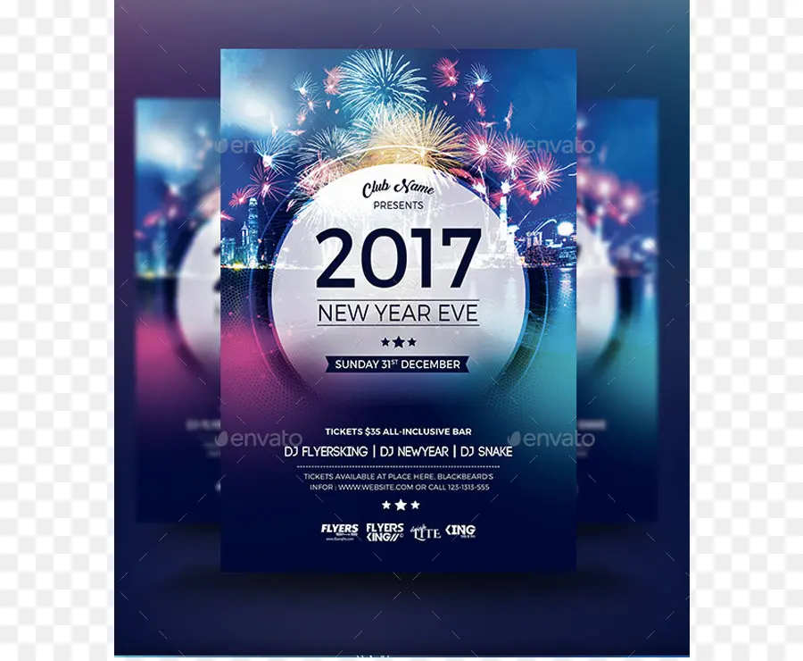 La Víspera De Año Nuevo，Flyer PNG