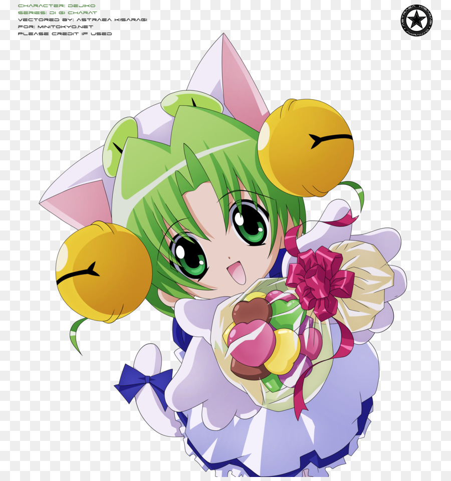 Chica Anime，Pelo Verde PNG