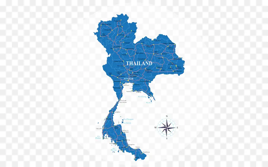 Tailandia，Mapa PNG