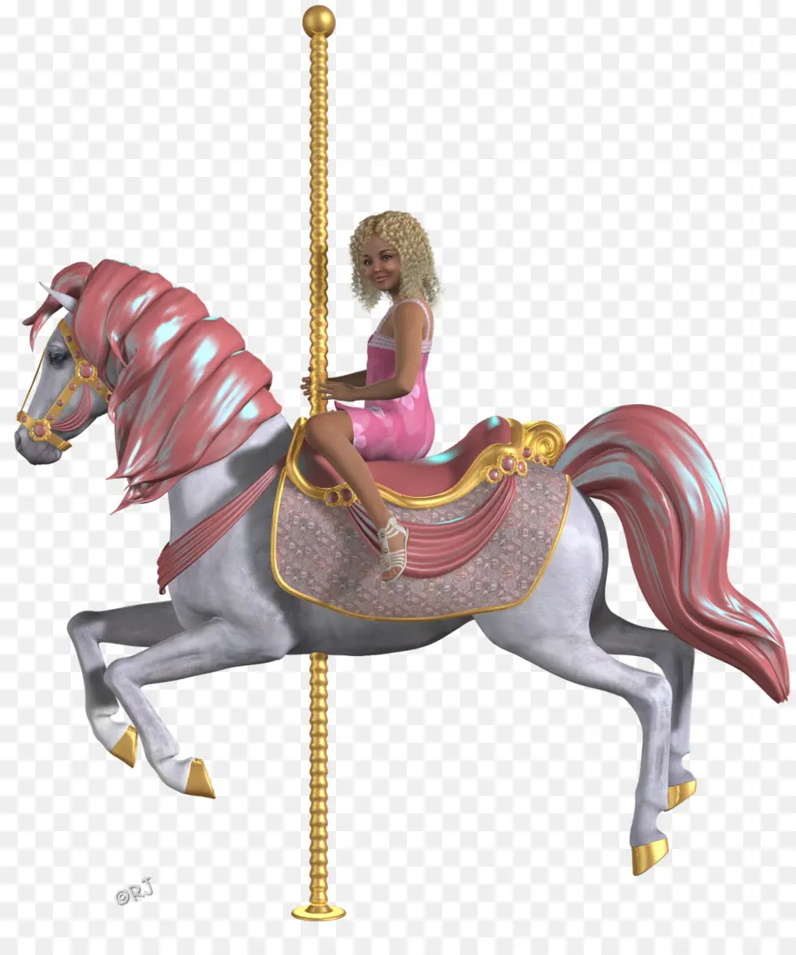 Caballo Carrusel，Tiovivo PNG