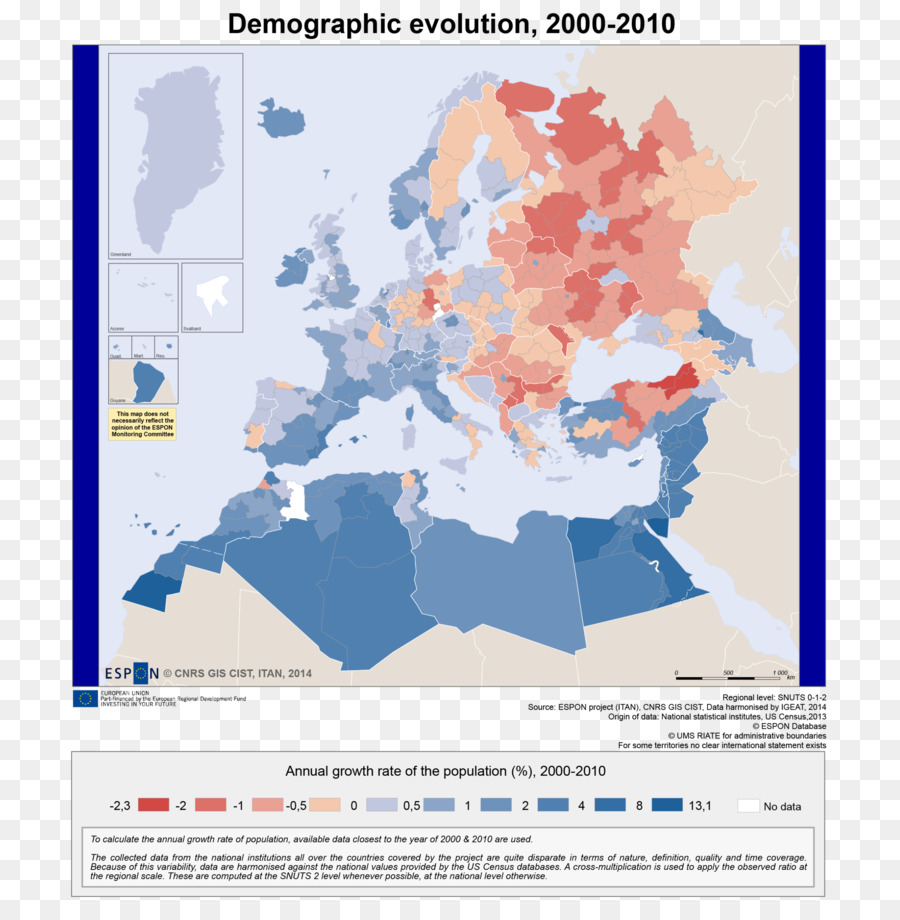 Mapa Demográfico，Europa PNG