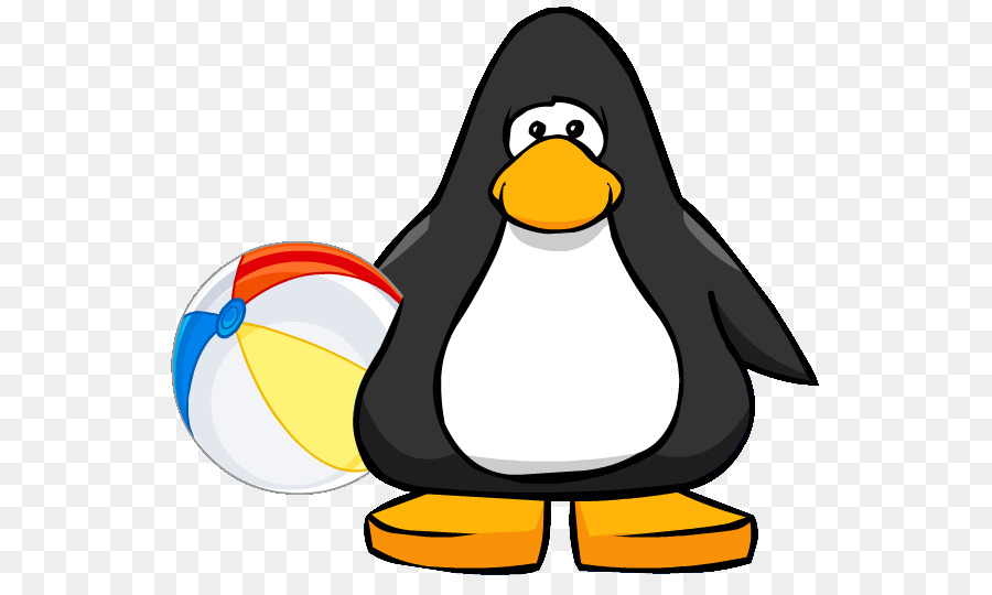 Pingüino Con Pelota De Playa，Verano PNG