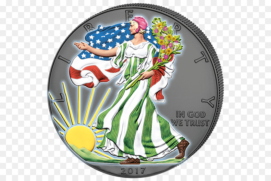 American Silver Eagle，Moneda De Plata PNG