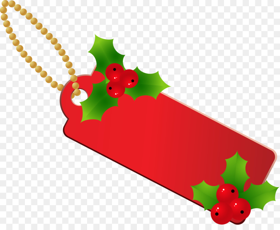 Etiqueta Roja De Navidad，Acebo PNG