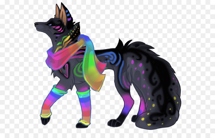 Lobo Arcoiris，Vistoso PNG