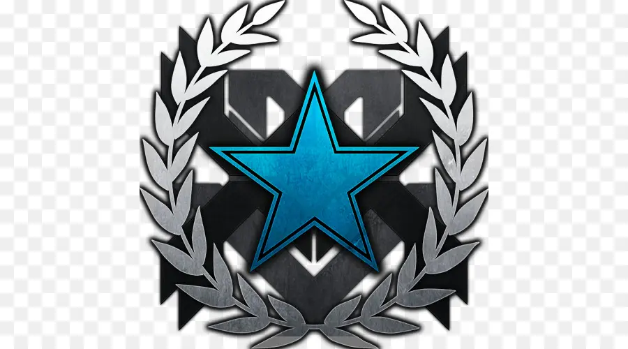 Emblema De La Estrella Azul，Corona De Laurel PNG