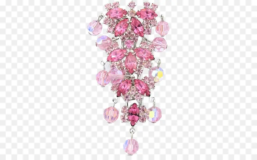 Broche Rosa，Gemas PNG