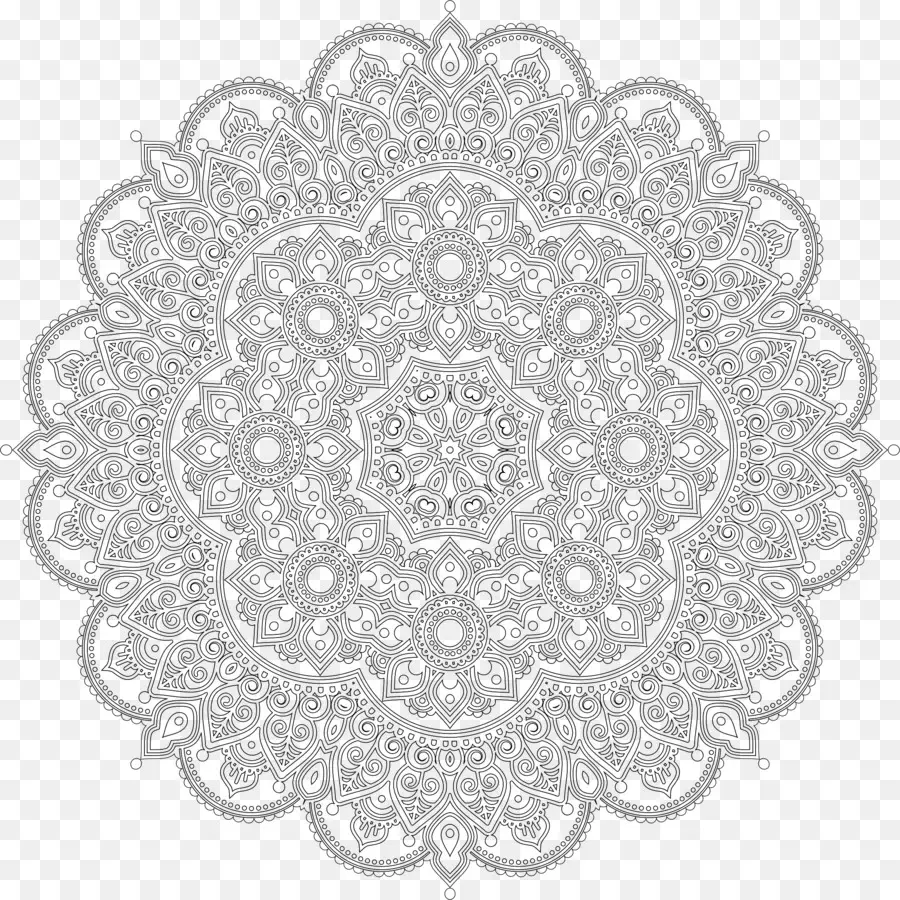 Mandala，Libro Para Colorear PNG