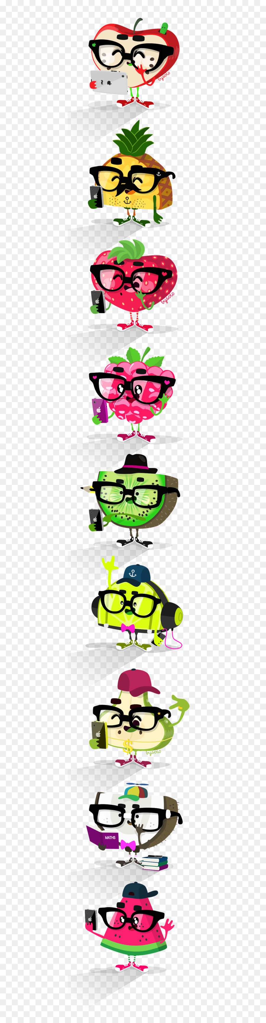 Personajes De Frutas，Lindo PNG