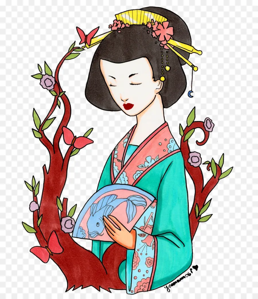 Geisha，Japonés PNG