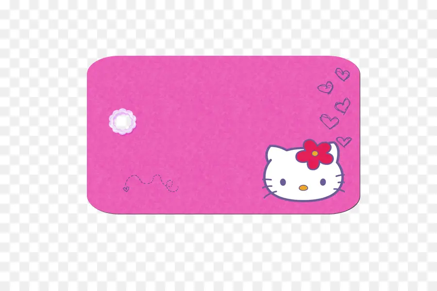 Tarjeta De Hola Kitty，Rosa PNG