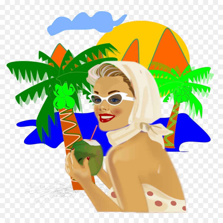 Mujer Con Coco，Playa PNG