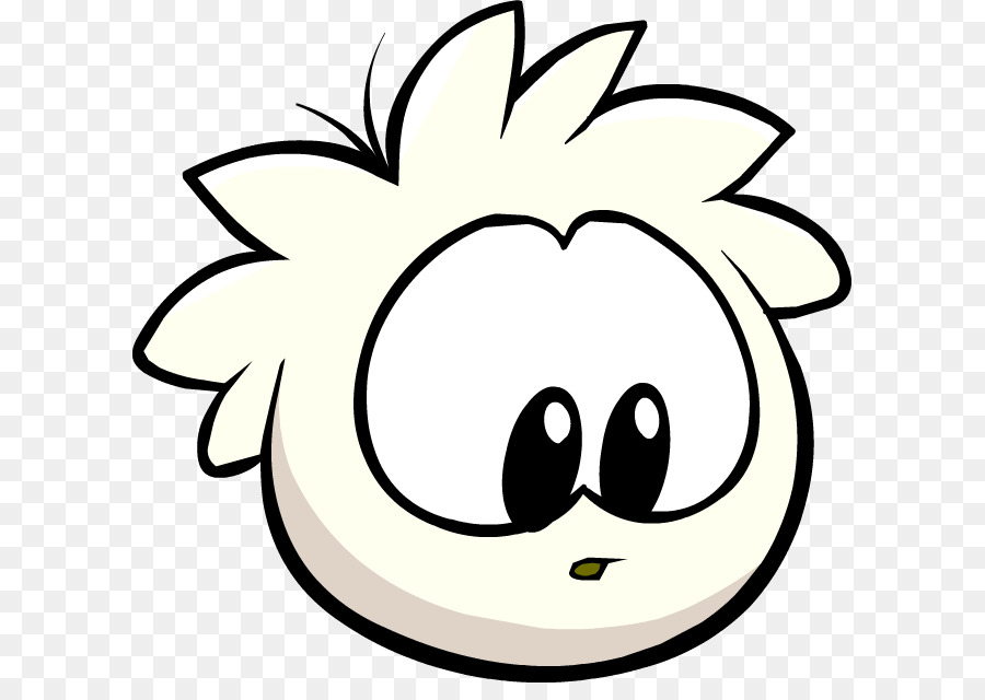 Personaje De Dibujos Animados Blanco Esponjoso，Lindo PNG