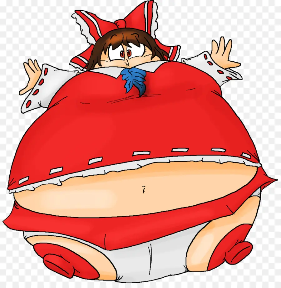 Personaje Gordo Con Vestido Rojo，Sobrepeso PNG