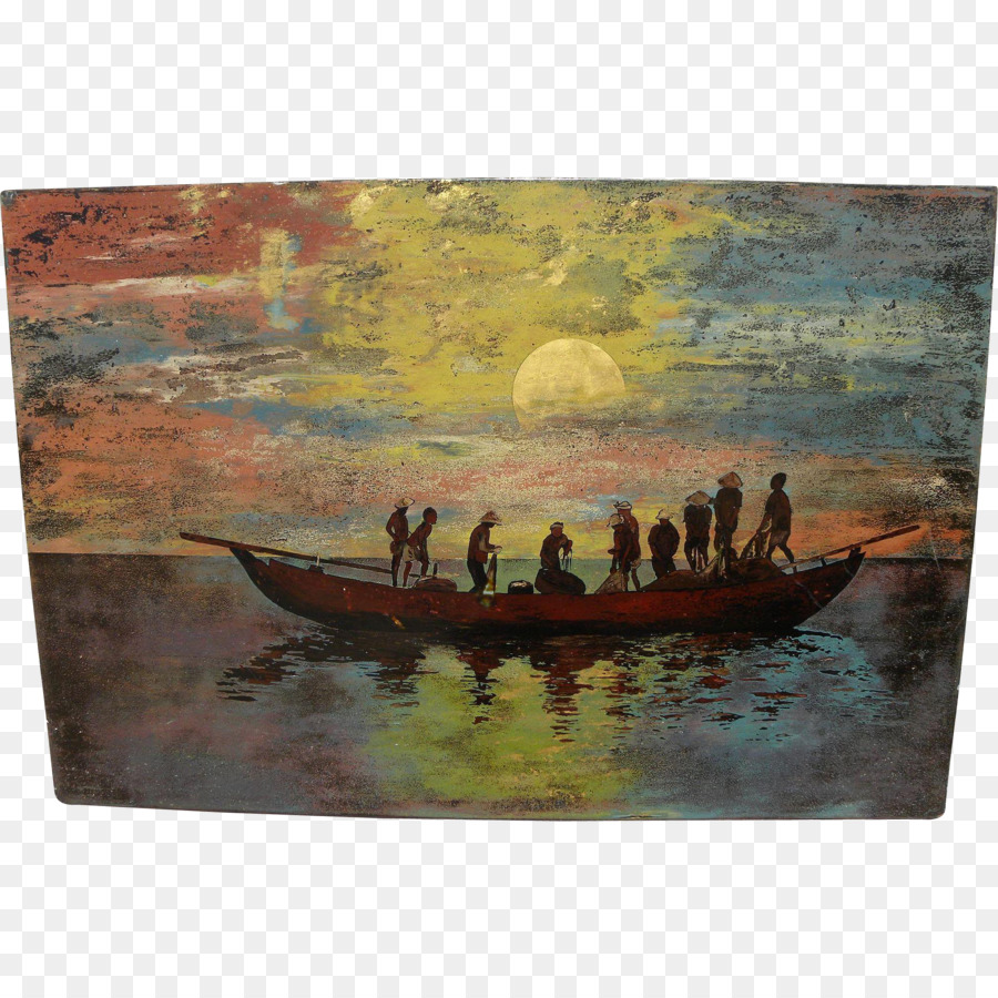 Pintura De Barcos，Atardecer PNG