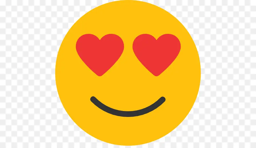 Emoji De Ojos De Corazón，Sonriente PNG