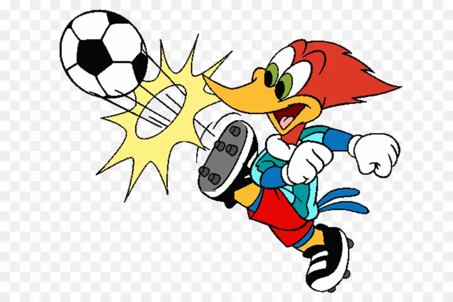 Pájaro De Dibujos Animados Jugando Al Fútbol，Balón De Fútbol PNG