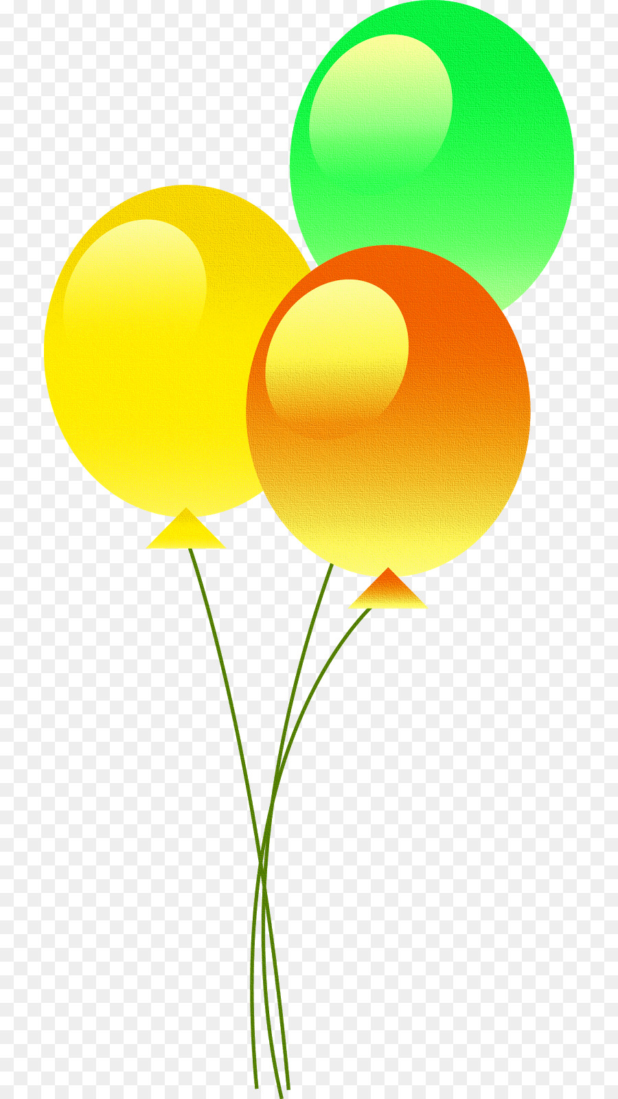 Globos Coloridos，Amarillo PNG