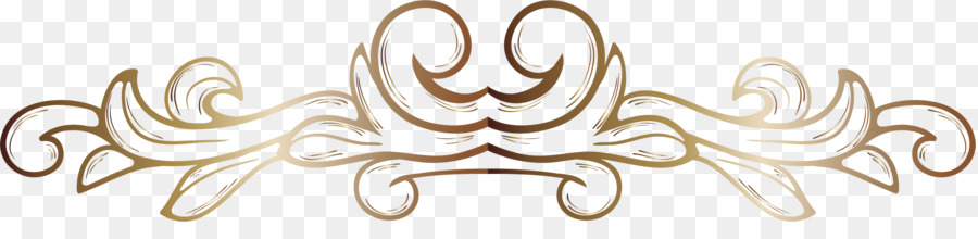 Divisor Decorativo Dorado，Ornamento PNG