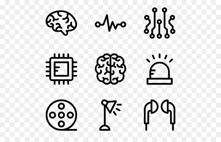 Iconos Del Cerebro Y La Tecnología，Cerebro PNG