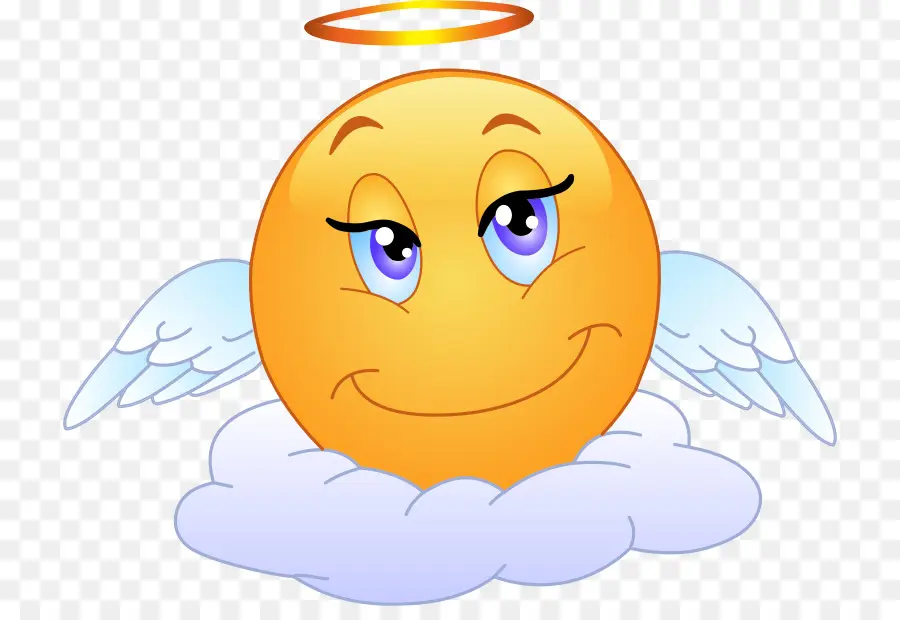 Ángel Emoji，Sonriente PNG