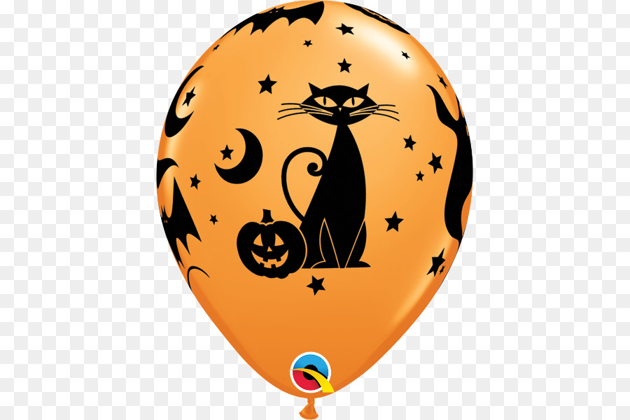 Globo Naranja，Gato Negro PNG