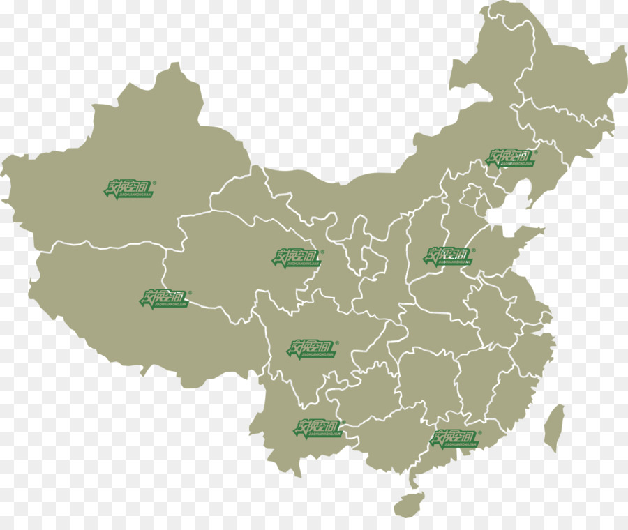 China，Mapa Del Vector PNG